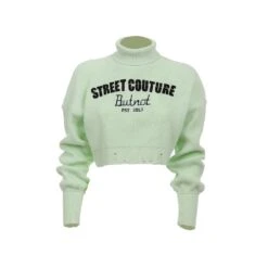 Butnot Maglioncino Crop Collo Alto Panna D780