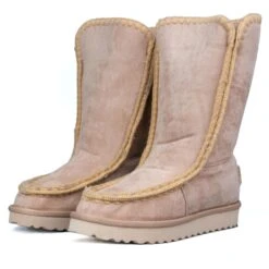 ICON Stivale Pelliccia Camoscio Beige IC04411SD