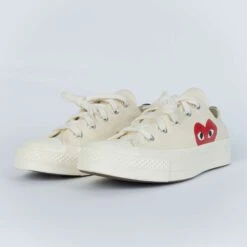 Converse X Comme Des Garçons PLAY Chuck 70 Low White 150207C