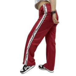 Butnot Pantalone A Zampa Con Bande Laterali Rosso D700